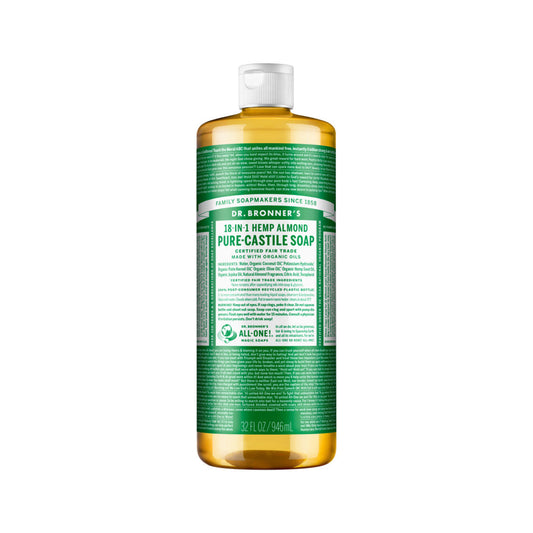Dr. Bronner's Pure-Castile Soap Liquid (Hemp 18-in-1) Almond 946ml - Cutprice Online