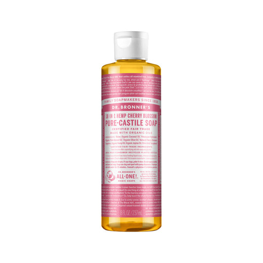 Dr. Bronner's Pure-Castile Soap Liquid (Hemp 18-in-1) Cherry Blossom 237ml - Cutprice Online
