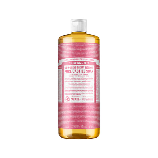 Dr. Bronner's Pure-Castile Soap Liquid (Hemp 18-in-1) Cherry Blossom 946ml - Cutprice Online