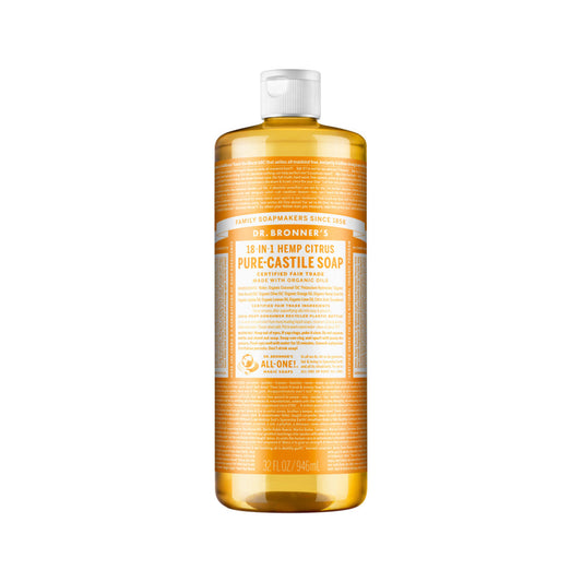 Dr. Bronner's Pure-Castile Soap Liquid (Hemp 18-in-1) Citrus 946ml - Cutprice Online