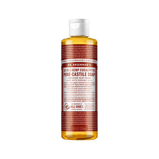 Dr. Bronner's Pure-Castile Soap Liquid (Hemp 18-in-1) Eucalyptus 237ml - Cutprice Online