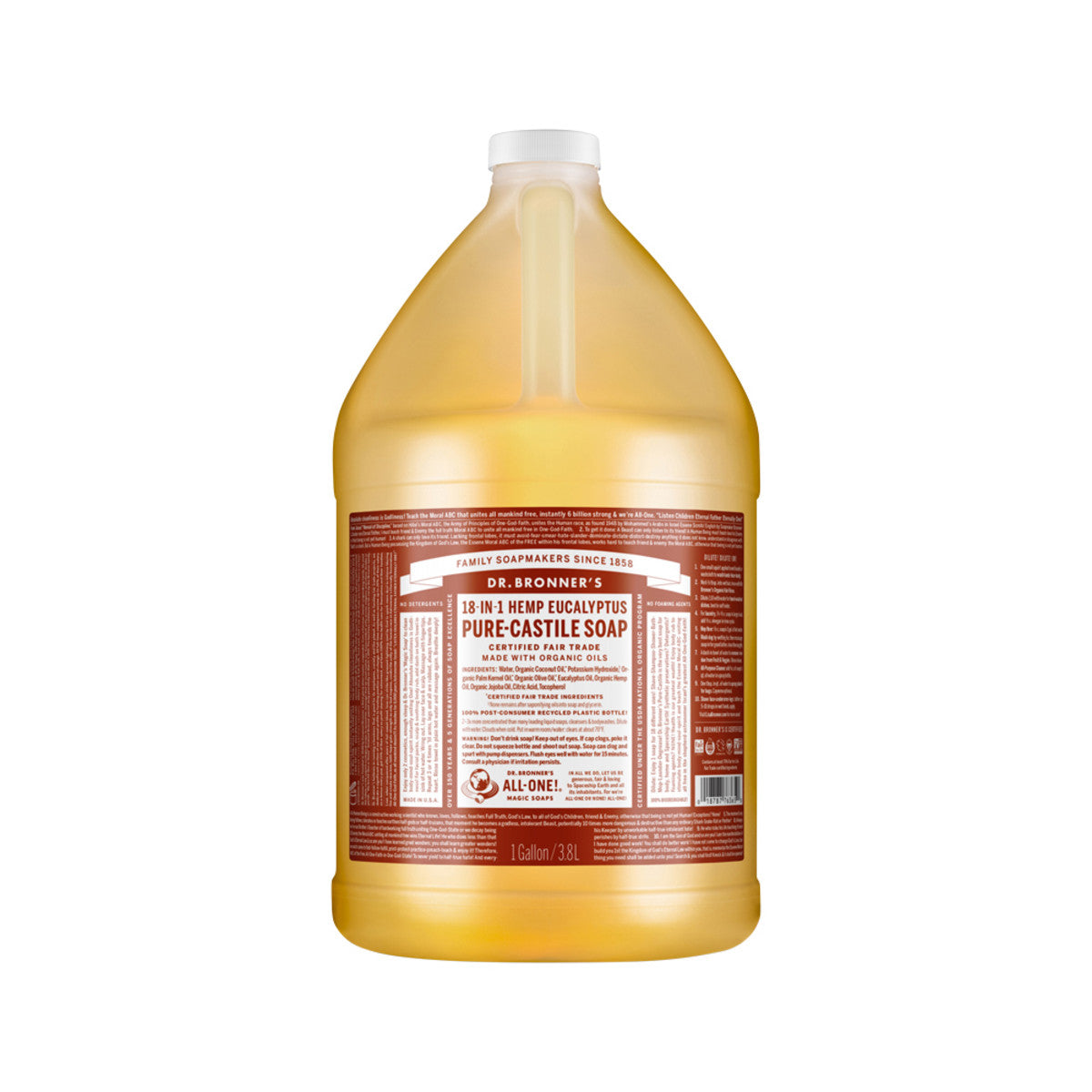 Dr. Bronner's Pure-Castile Soap Liquid (Hemp 18-in-1) Eucalyptus 3.78L - Cutprice Online