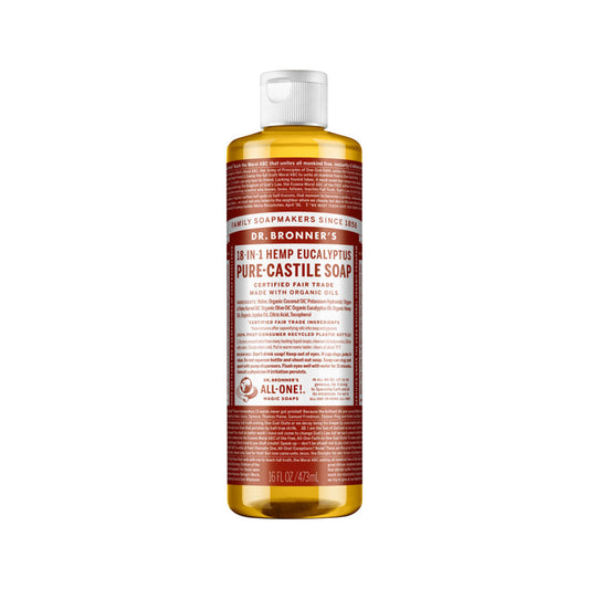 Dr. Bronner's Pure-Castile Soap Liquid (Hemp 18-in-1) Eucalyptus 473ml - Cutprice Online