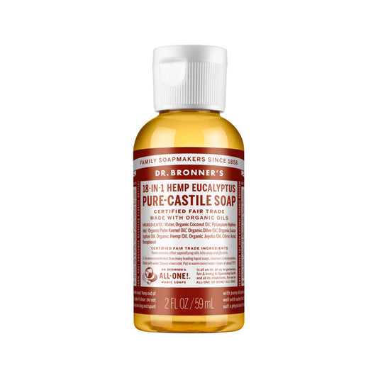 Dr. Bronner's Pure-Castile Soap Liquid (Hemp 18-in-1) Eucalyptus 59ml - Cutprice Online