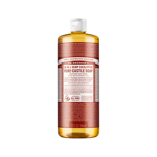Dr. Bronner's Pure-Castile Soap Liquid (Hemp 18-in-1) Eucalyptus 946ml - Cutprice Online