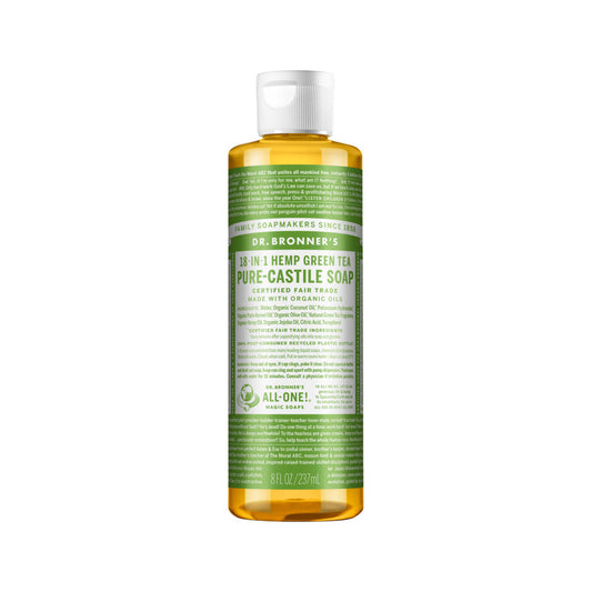 Dr. Bronner's Pure-Castile Soap Liquid (Hemp 18-in-1) Green Tea 237ml - Cutprice Online