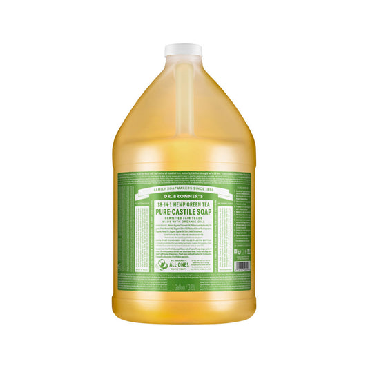 Dr. Bronner's Pure-Castile Soap Liquid (Hemp 18-in-1) Green Tea 3.78L - Cutprice Online