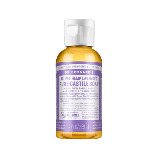 Dr. Bronner's Pure-Castile Soap Liquid (Hemp 18-in-1) Lavender 59ml - Cutprice Online