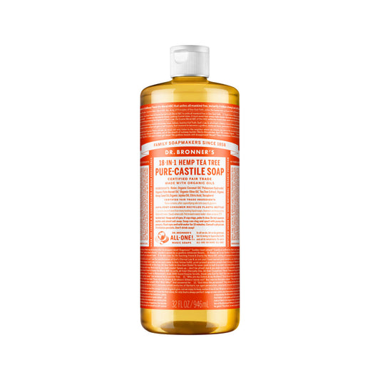 Dr. Bronner's Pure-Castile Soap Liquid (Hemp 18-in-1) Tea Tree 946ml - Cutprice Online