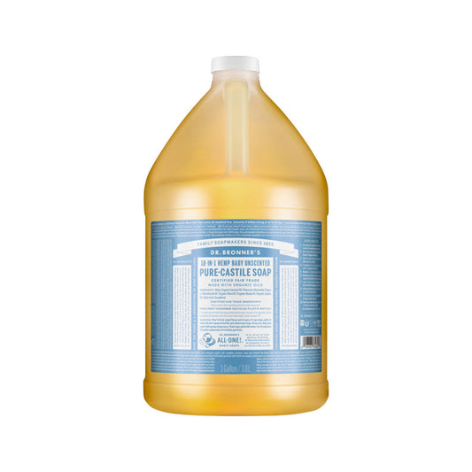 Dr. Bronner's Pure-Castile Soap Liquid (Hemp 18-in-1) Unscented (Baby) 3.78L - Cutprice Online