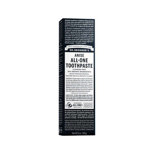Dr. Bronner's Toothpaste (All-One) Anise 140g - Cutprice Online