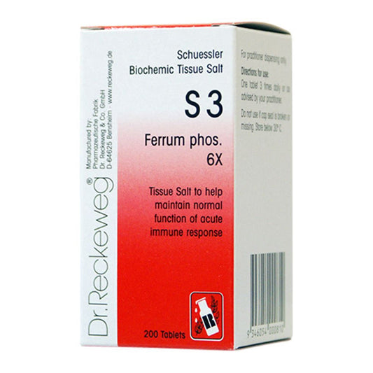 Dr. Reckeweg Schuessler BioChemic Tissue Salt S3 (Ferrum phos. 6X) 200t - Cutprice Online