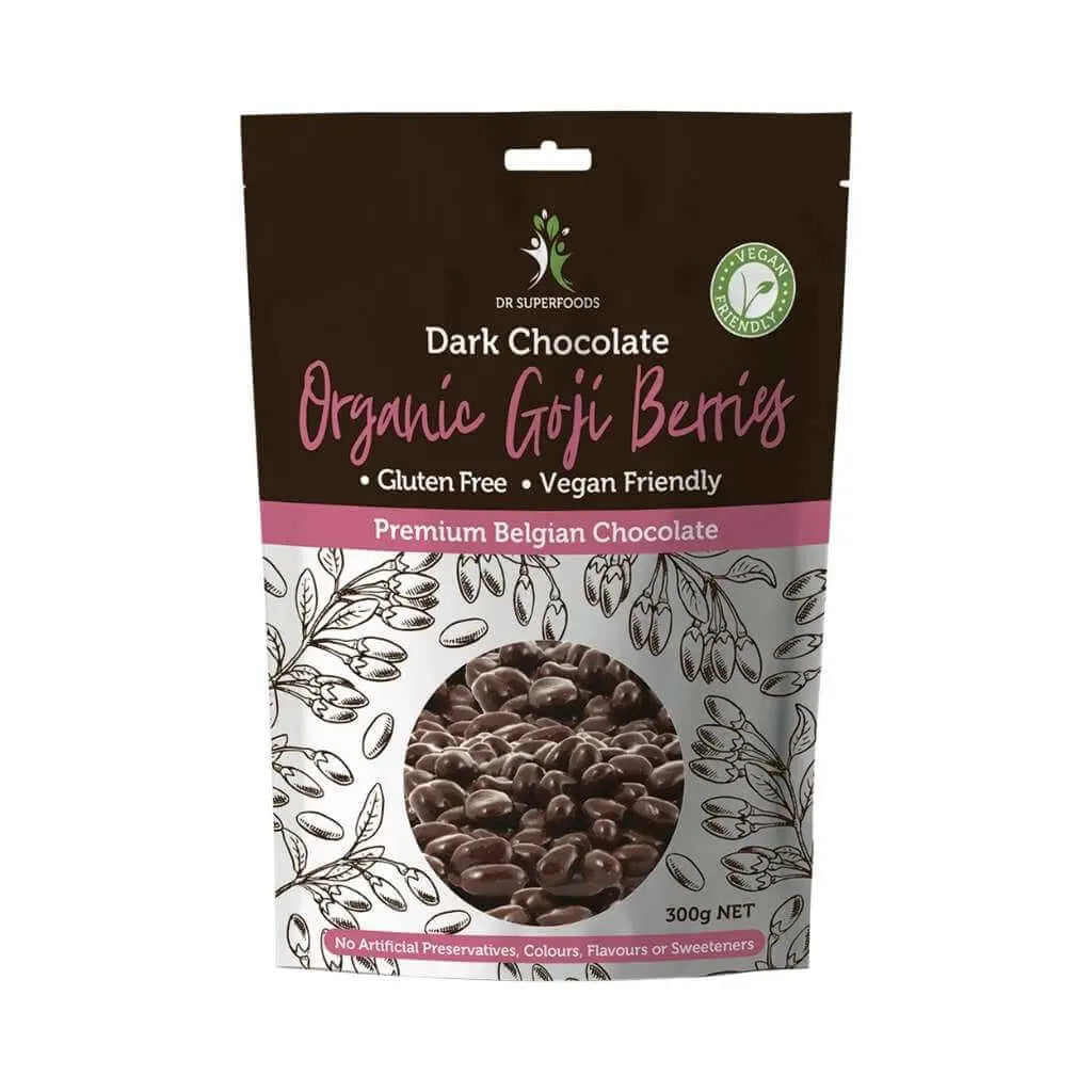 DR SUPERFOODS Goji Berries Organic - Dark Chocolate 300g DR SUPERFOODS