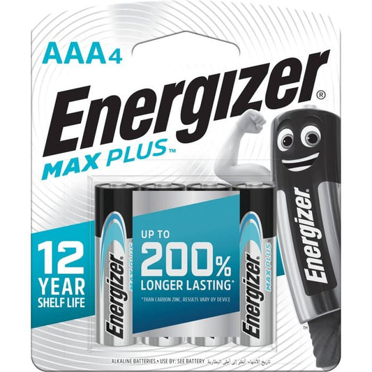 Energizer Max Plus AAA Alkaline Batteries 4 Pack - Cutprice Online