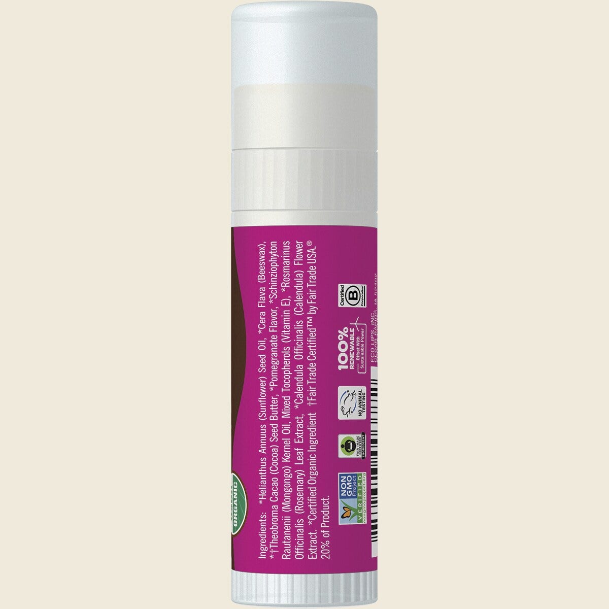ECO LIPS Lip Balm Mongo Kiss - Pomegranate 7g