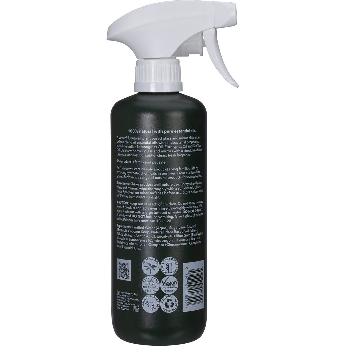 Euclove Glass & Mirror Spray 500ml EUCLOVE