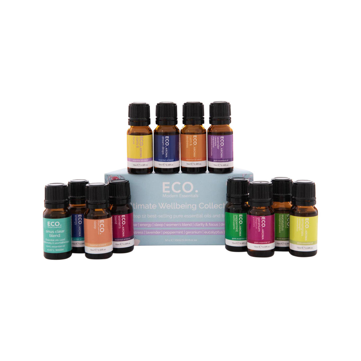 ECO. Modern Essentials Essential Oil Ultimate Wellbeing Collection 10ml x 12 Pack - Cutprice Online