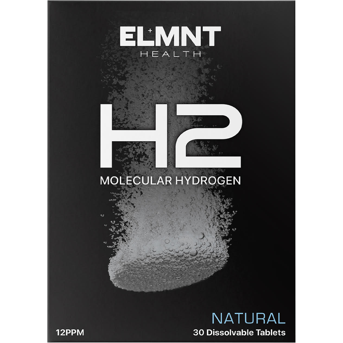 ELMNT H2 Molecular Hydrogen Water Tablets Natural 30 Pack