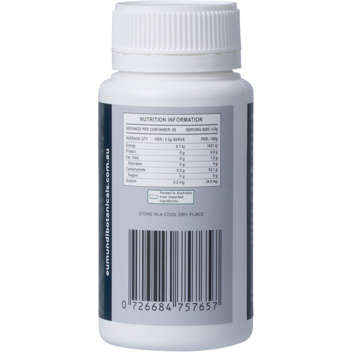EUMUNDI BOTANICALS Tongkat Ali 2% Eurycomanone 60 Caps - Cutprice Online