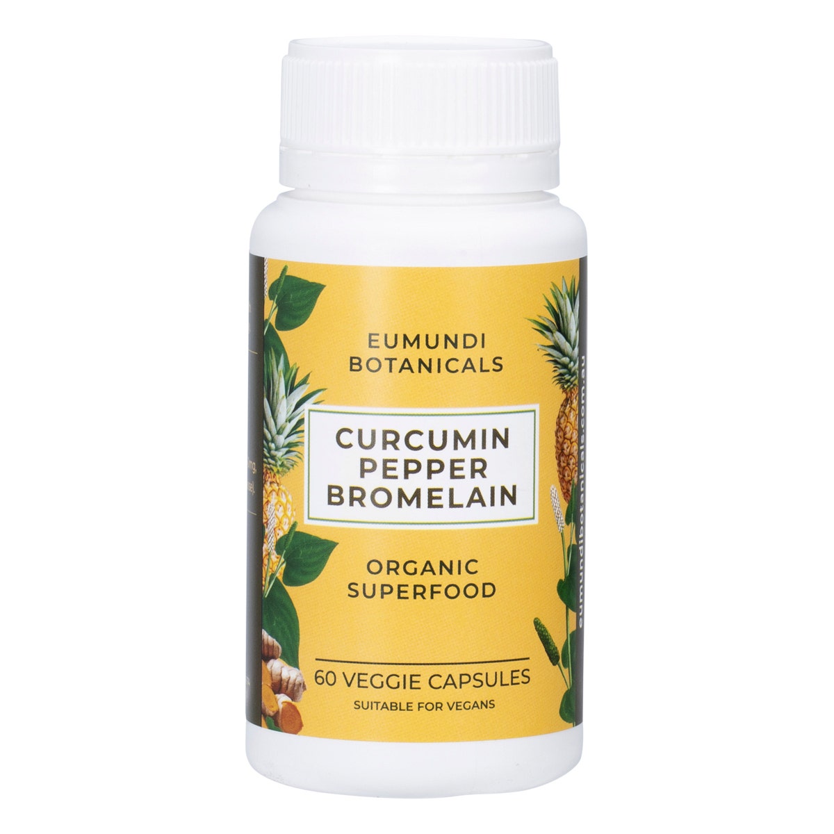 Eumundi Botanicals Curcumin Pepper Bromelain 60 Caps - Cutprice Online