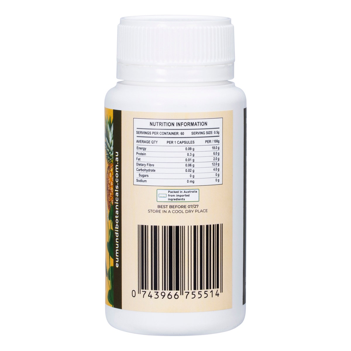 Eumundi Botanicals Curcumin Pepper Bromelain 60 Caps - Cutprice Online