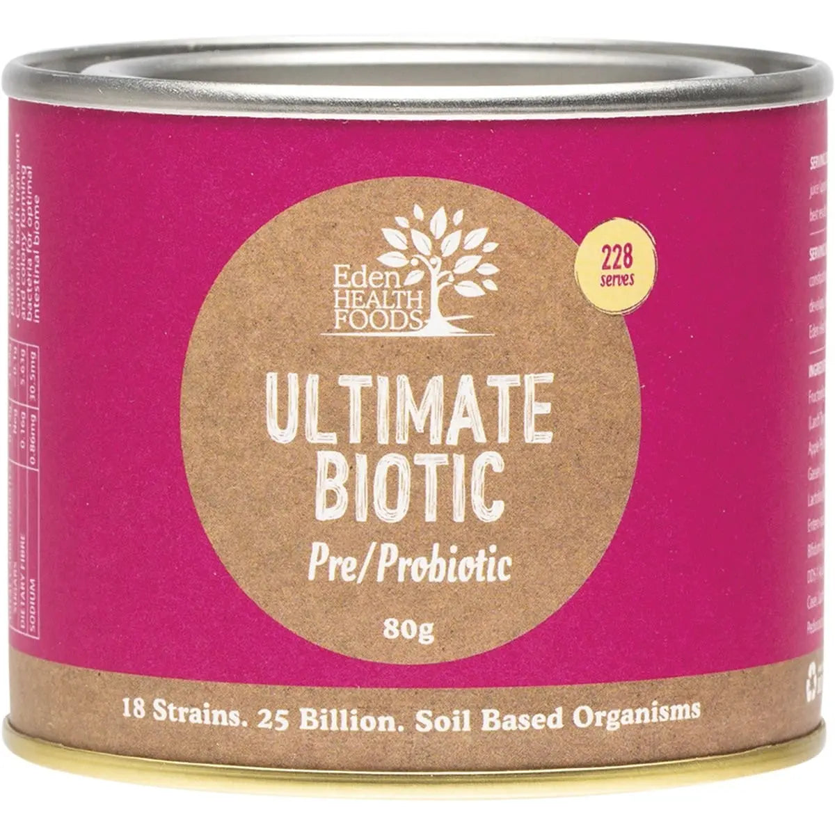EDEN HEALTHFOODS Ultimate Biotic Pre/Probiotic 25 Billion Friendly Bacteria 80g EDEN HEALTHFOODS