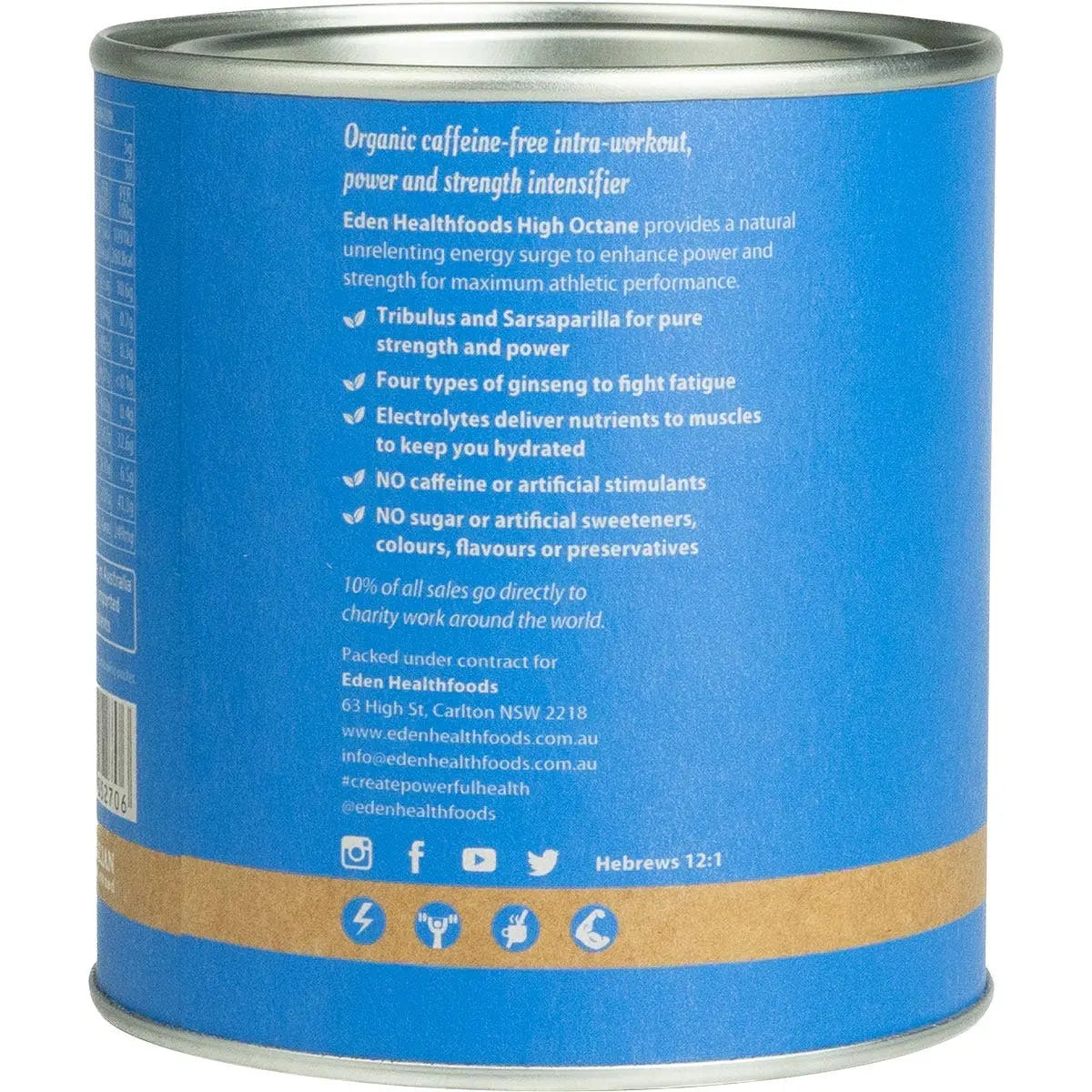 EDEN HEALTHFOODS High Octane Caffeine-free Power & Energy 150g EDEN HEALTHFOODS