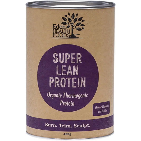 EDEN HEALTHFOODS Super Lean Protein Cinnamon & Vanilla 400g EDEN HEALTHFOODS