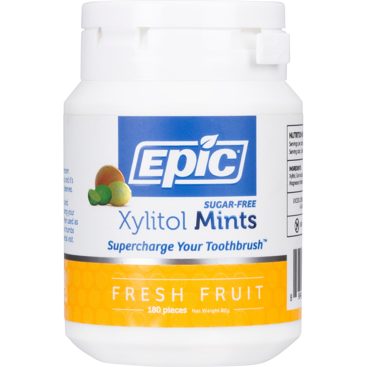 Epic Xylitol (Sugar-Free) Mints Fresh Fruit 180 Piece Tub - Cutprice Online
