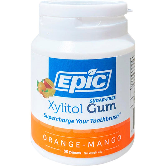 EPIC Xylitol Chewing Gum Orange-Mango 50pcs - Cutprice Online