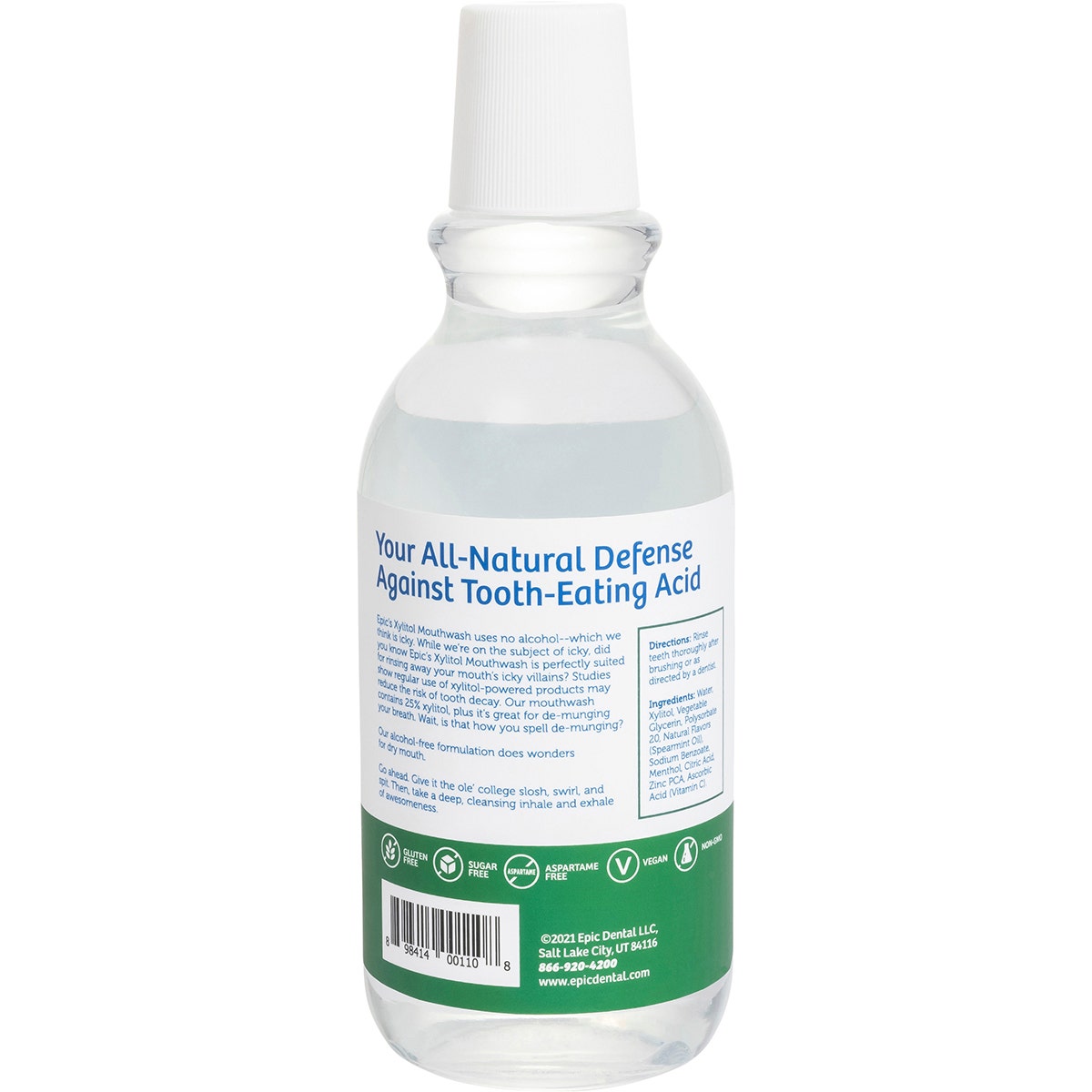 Epic Alcohol-Free Mouthwash Spearmint with Xylitol 475ml - Cutprice Online
