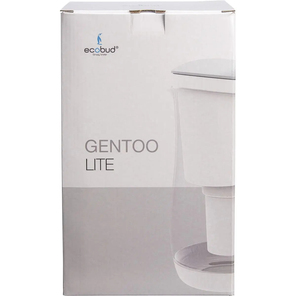 ECOBUD Gentoo Plastic Water Filter Jug Grey & White 1.5L ECOBUD