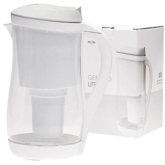 ECOBUD Gentoo Plastic Water Filter Jug Grey & White 1.5L ECOBUD