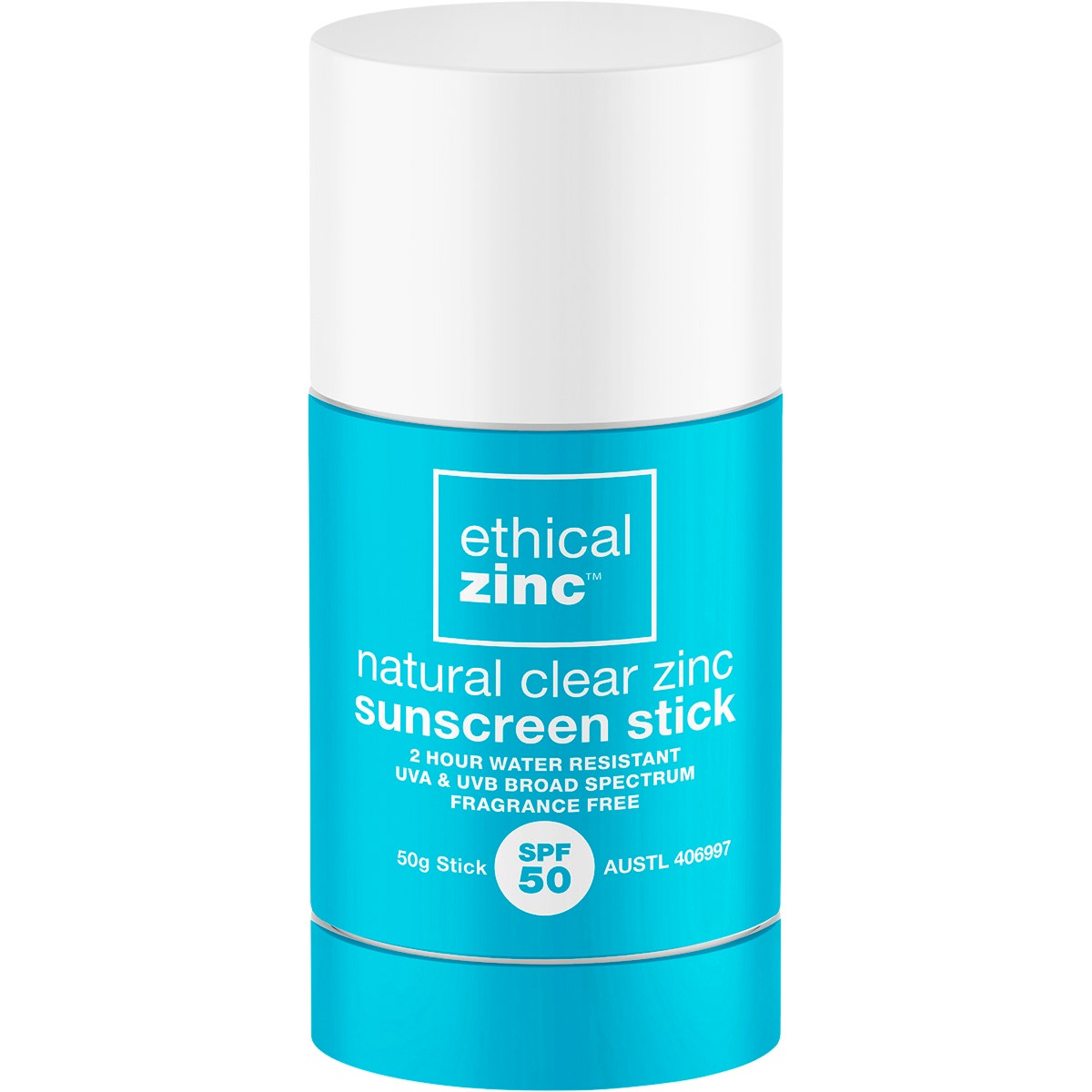 ETHICAL ZINC Natural Clear Zinc Sunscreen Stick SPF 50 50g - Cutprice Online