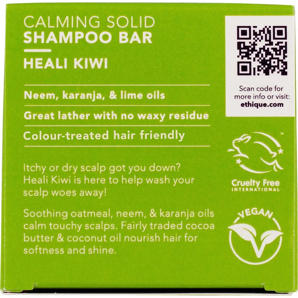 ETHIQUE Solid Shampoo Bar Heali Kiwi - For Touchy Scalps 110g ETHIQUE