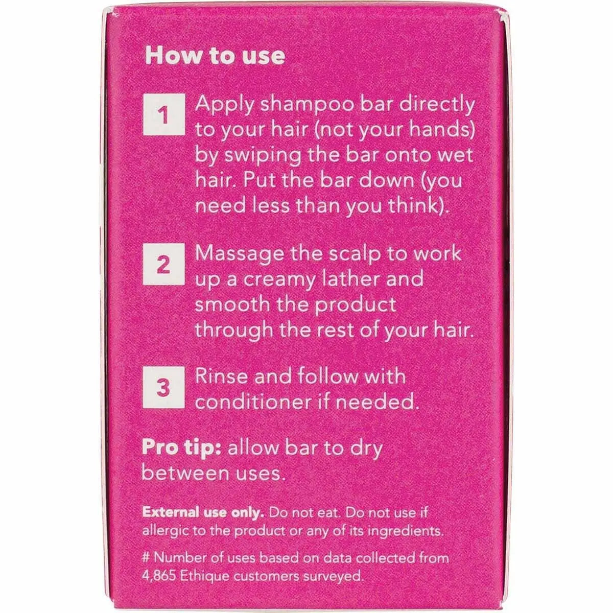 ETHIQUE Solid Shampoo Bar Pinkalicious - Normal Hair 110g ETHIQUE
