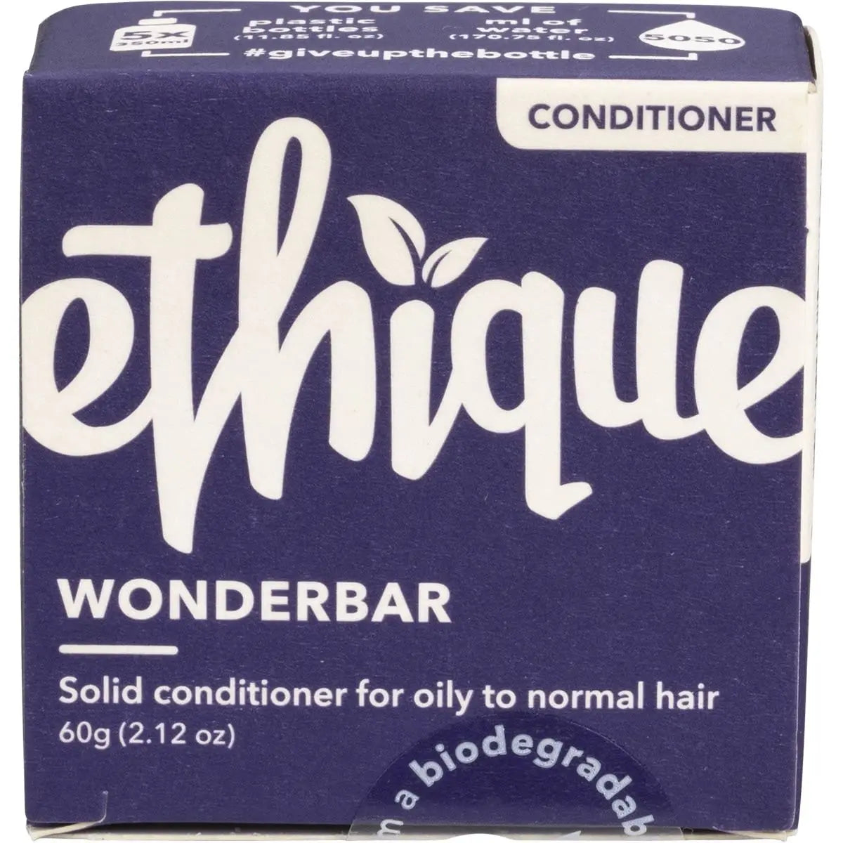 ETHIQUE Solid Conditioner Bar Wonderbar - Oily Or Normal Hair 60g ETHIQUE