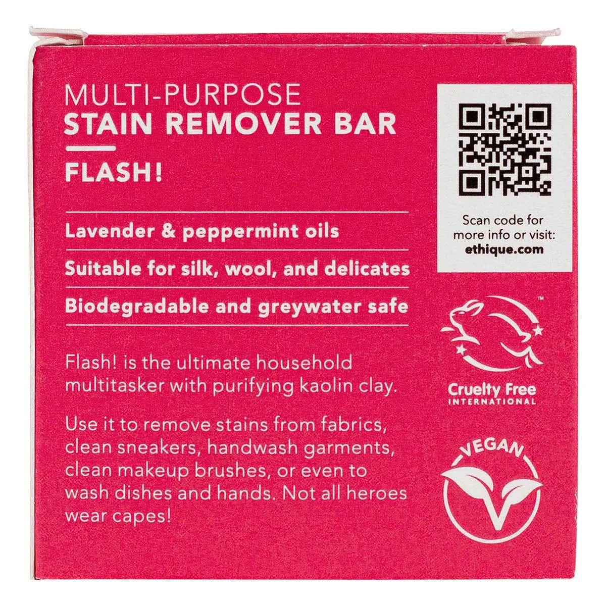 ETHIQUE Solid Laundry Bar & Stain Remover Flash 100g ETHIQUE
