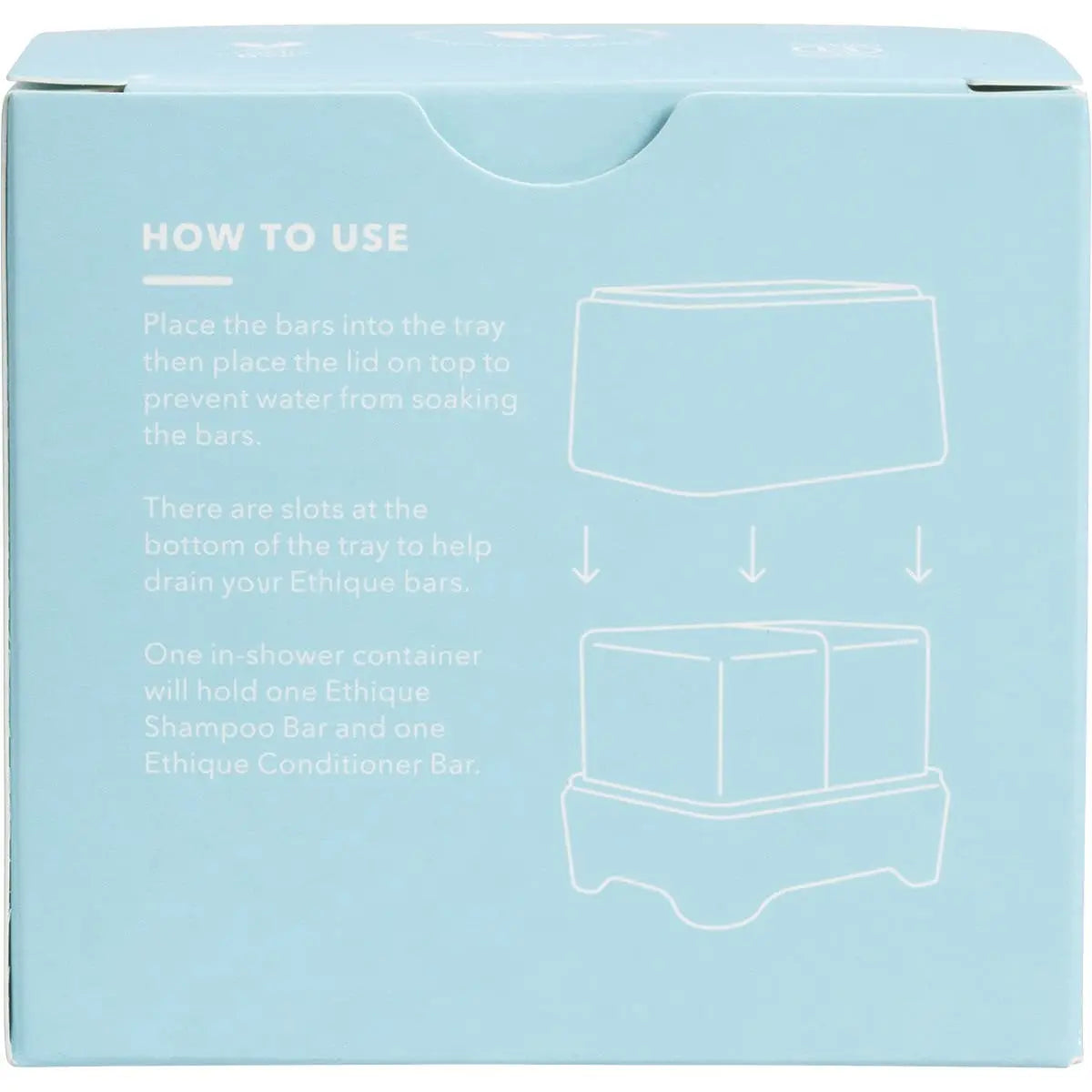 ETHIQUE Bamboo & Cornstarch Shower Container Aqua 1 ETHIQUE