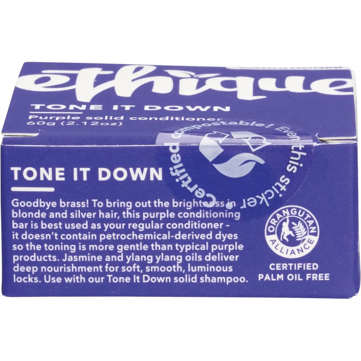 ETHIQUE Solid Conditioner Bar Tone It Down - Purple 60g ETHIQUE