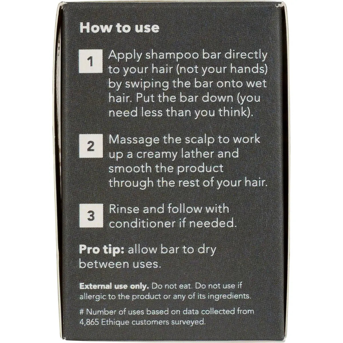 ETHIQUE Solid Shampoo Bar Bar Minimum - Unscented 110g ETHIQUE