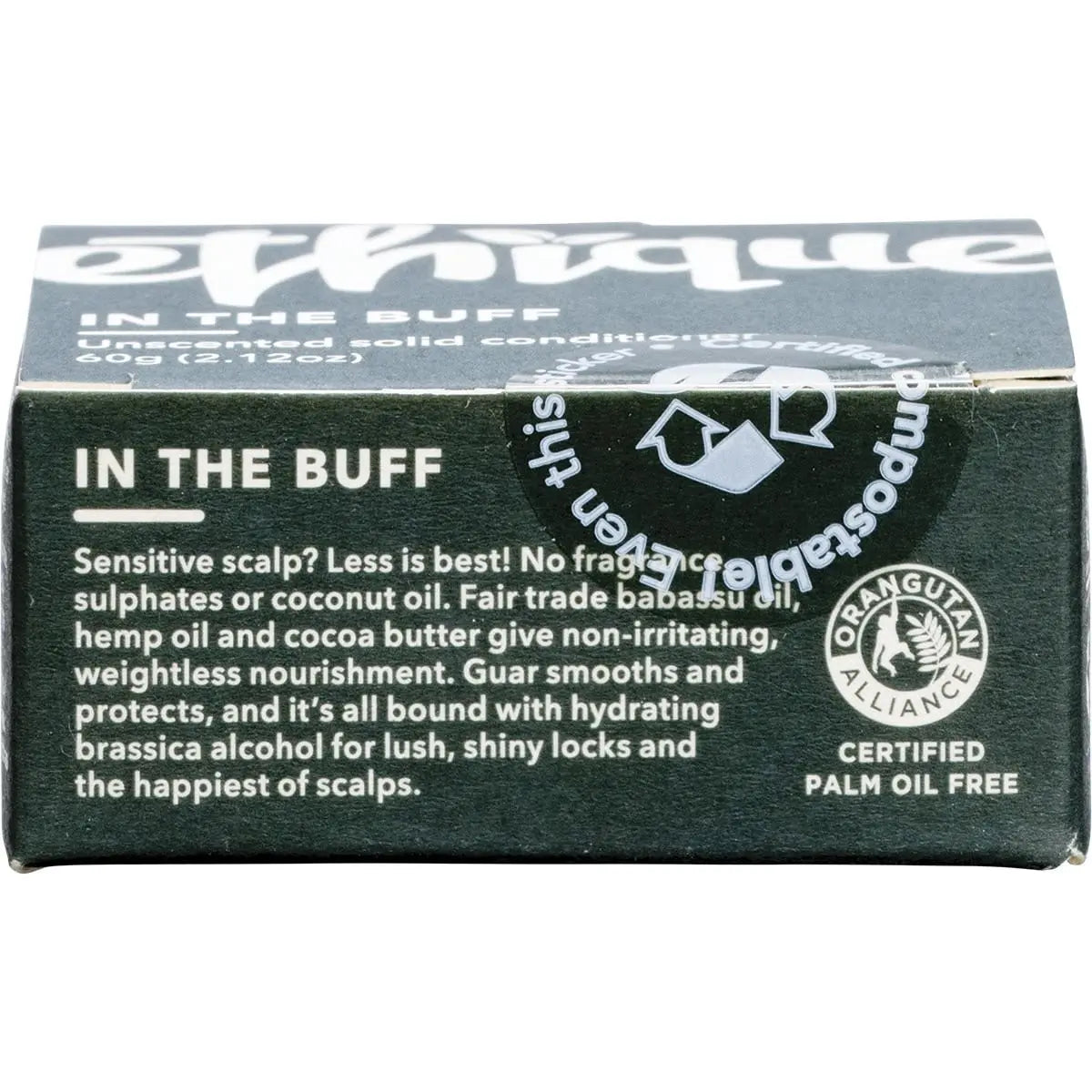 ETHIQUE Solid Conditioner Bar In The Buff - Unscented 60g ETHIQUE