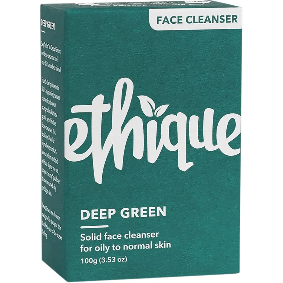 ETHIQUE Solid Face Cleanser Bar Deep Green 100g ETHIQUE