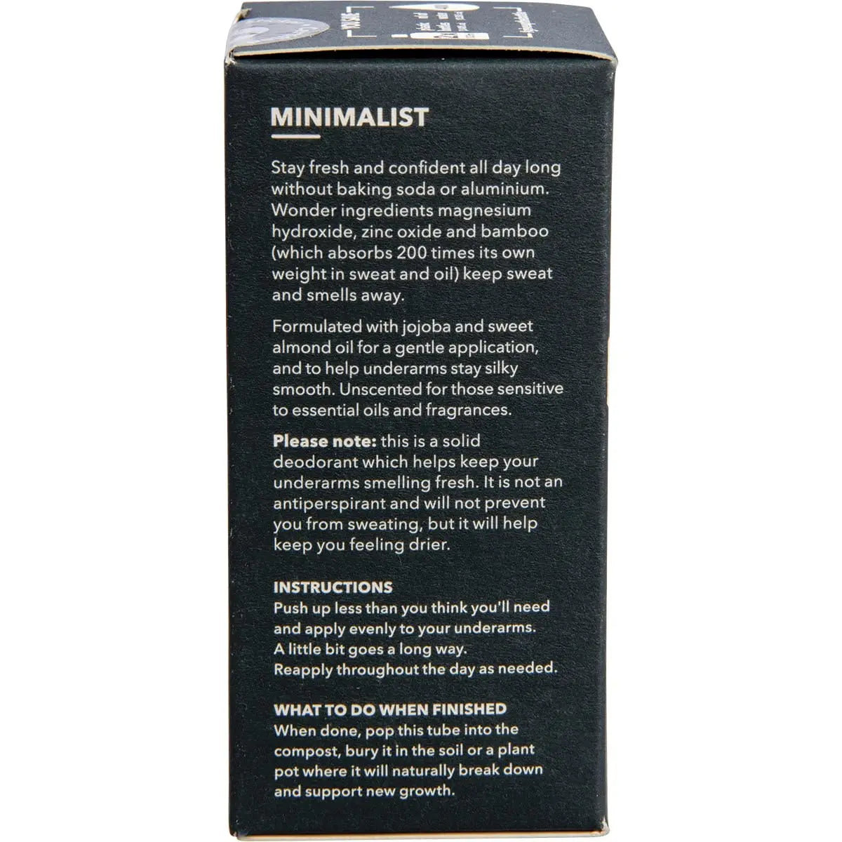 ETHIQUE Solid Deodorant Stick Minimalist - Unscented 70g ETHIQUE