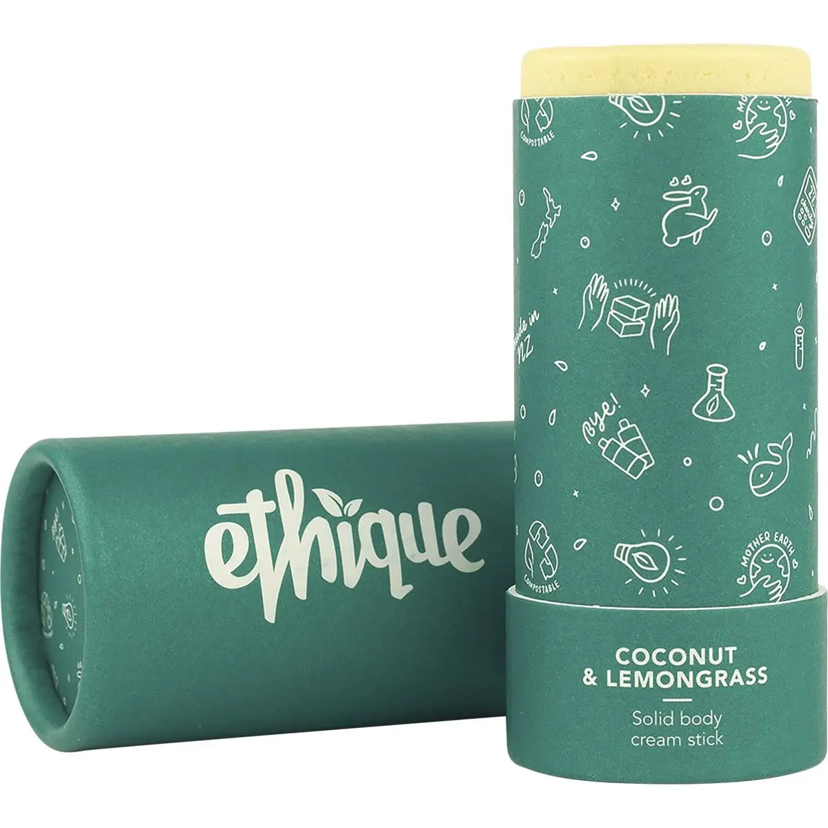 ETHIQUE Solid Body Cream Stick Coconut & Lemongrass 100g ETHIQUE