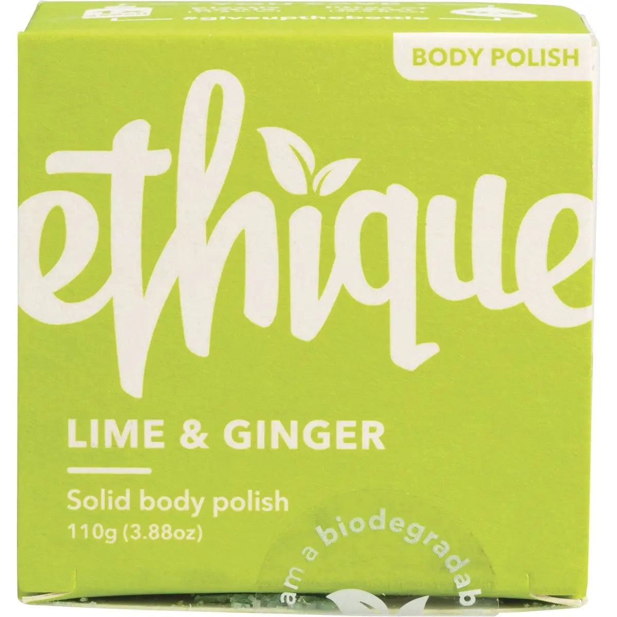 ETHIQUE Solid Body Polish Bar Lime & Ginger 110g ETHIQUE