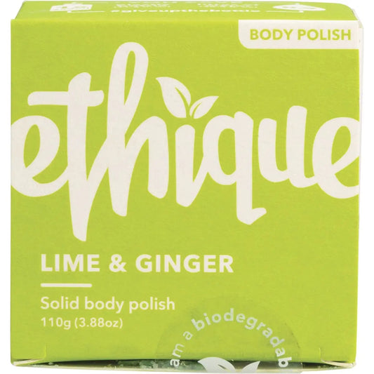 ETHIQUE Solid Body Polish Bar Lime & Ginger 110g ETHIQUE