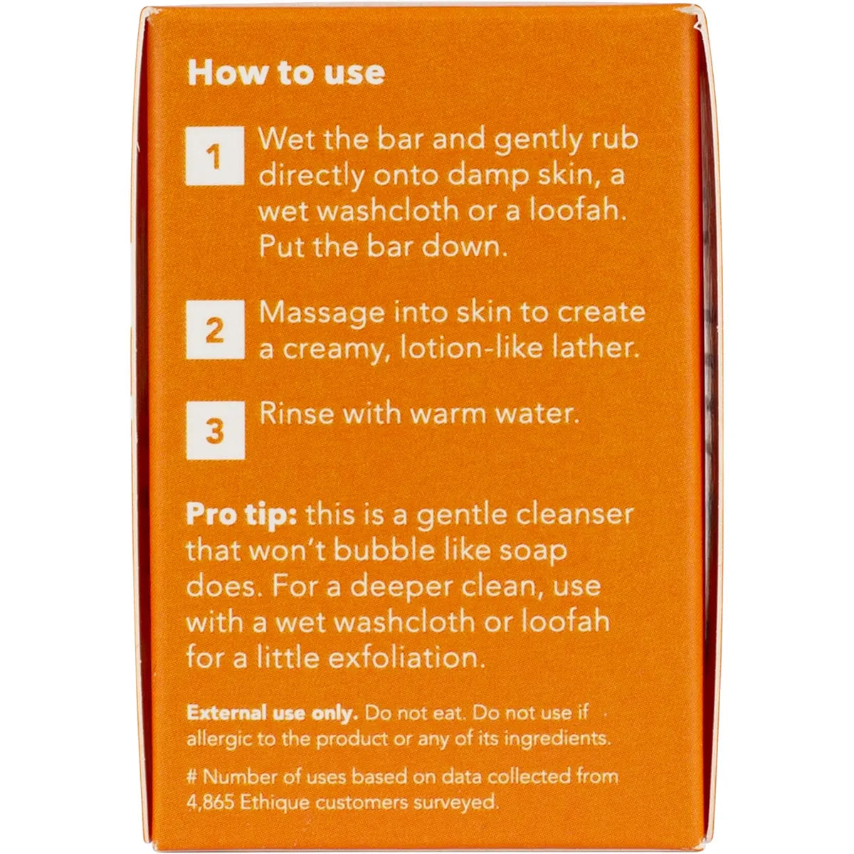 ETHIQUE Solid Cream Body Cleanser Orange & Vanilla 105g - Cutprice Online