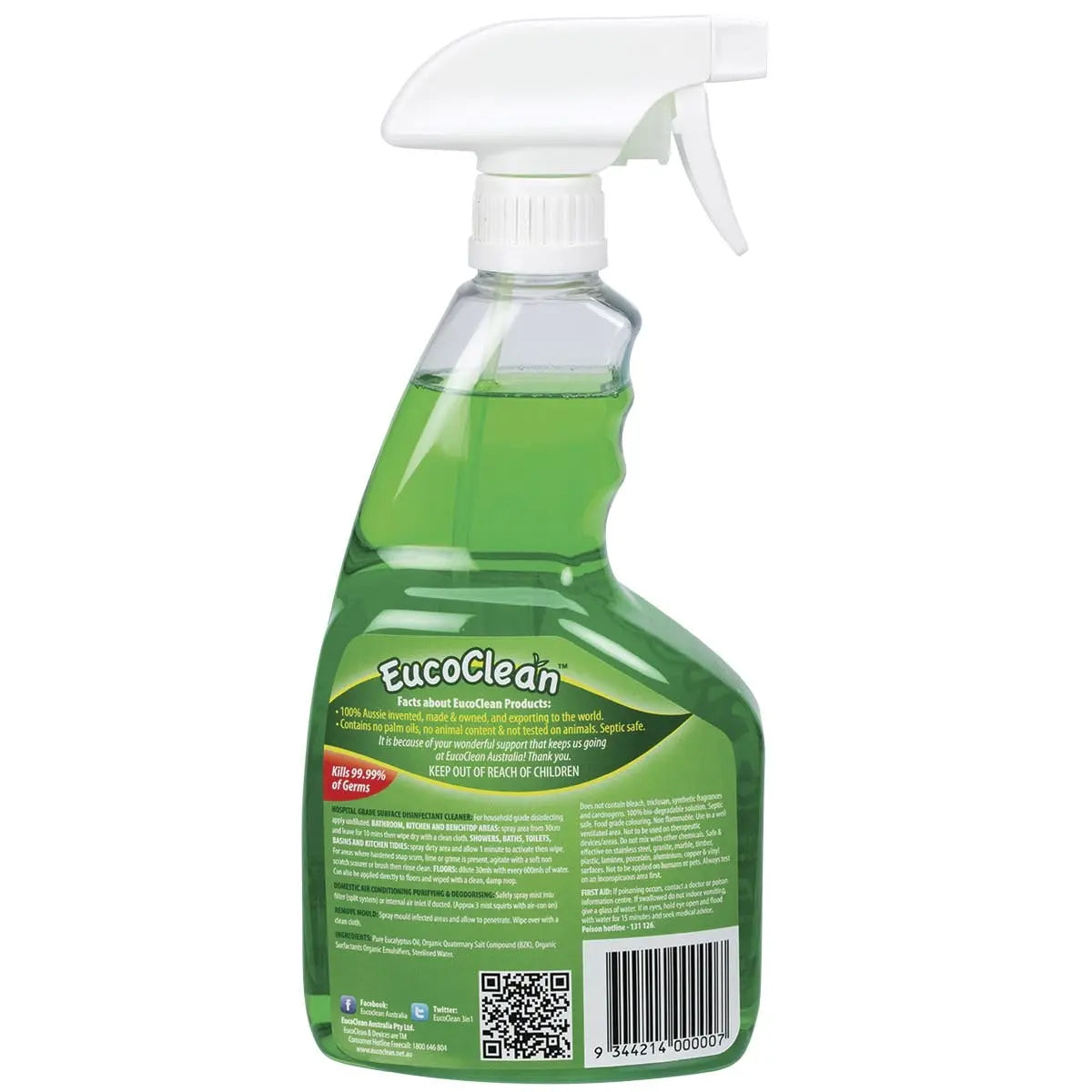 EUCOCLEAN Anti-bacterial Spray 3-in-1 With Pure Eucalyptus Essential Oil 750ml EUCOCLEAN