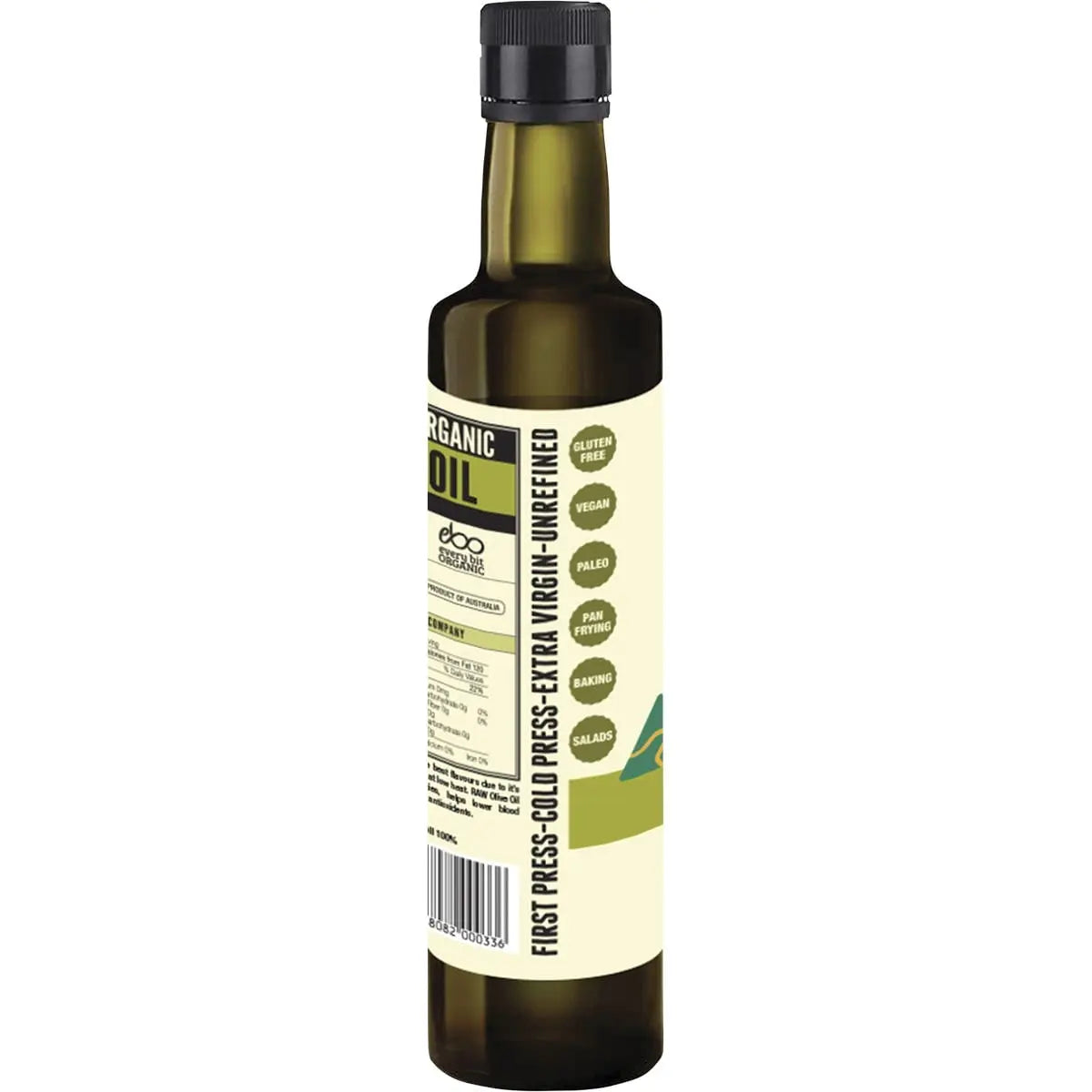 EVERY BIT ORGANIC RAW Olive Oil Cold Pressed - Extra Virgin 500ml EVERY BIT